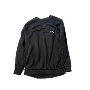 Insulated Lined Black Crewneck Sweatshirt Mens Large